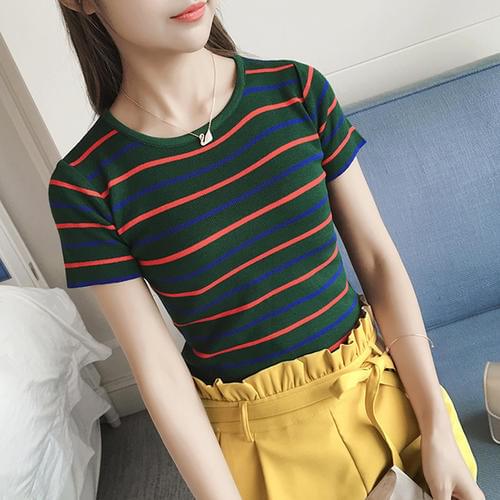 2020 Women Short Sleeve Shirt pink Top Garment