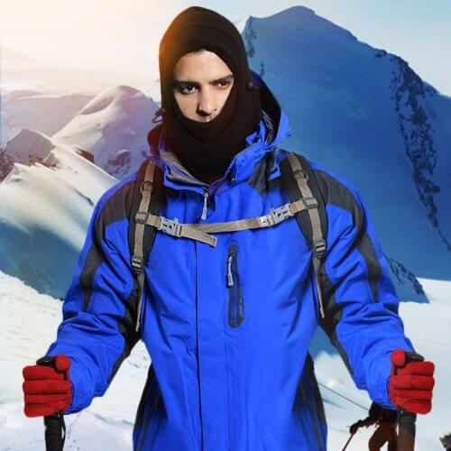 Winter Outdoor Sports Warm Skullies Hiking Scarves Riding Sunscreen Windproof Face Warm hood Cotton Mask Cap Double Hole