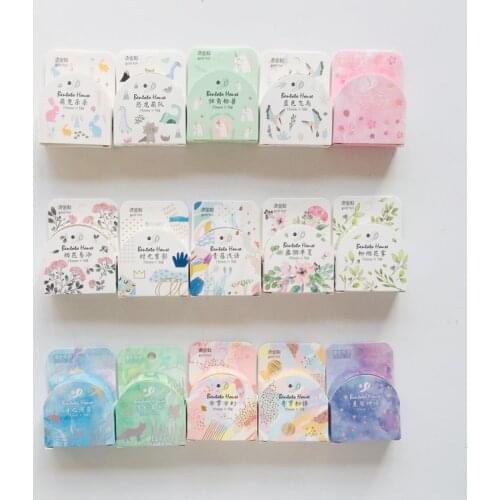 1.5CM*5M Romantic Unicorn Green Plants Sakura Floral Golden Foiled Washi Masking Tape Album Scrapbooking Decor Stick Label