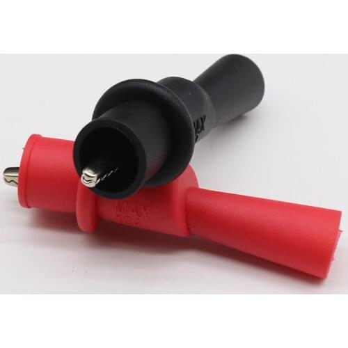 1 Pair Alligator Crocodile Test Clip Clamp For Multimeter Tester Probe New