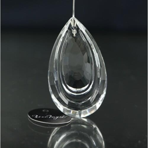 HIERKYST 1 pc K9 Glass Crystal Prisms Pendants Chandeliers Parts Lustres Rainbow Lamp Lighting Hang Drops 50mm 2" #1977