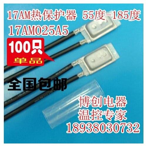 2pcs/17AM025A5 17AM+PTC 90 Degrees Normally closed N.C Temperature control switch Thermostat Thermal protector