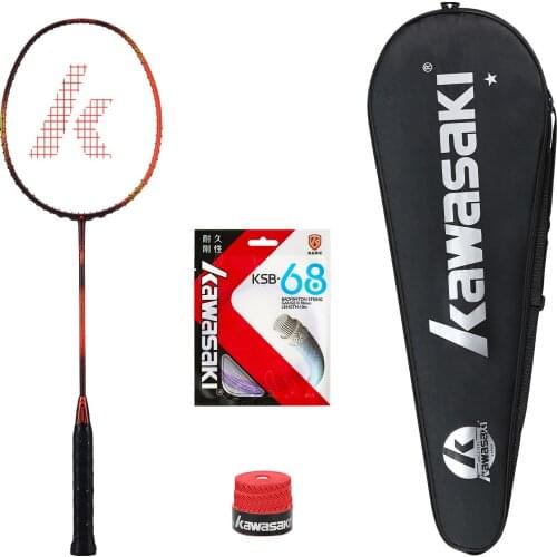 2021 Kawasaki 24 T High Rigidity Carbon Fiber Badminton Racket High Tension G6 Tennis Racket With Free Gift Badminton grips