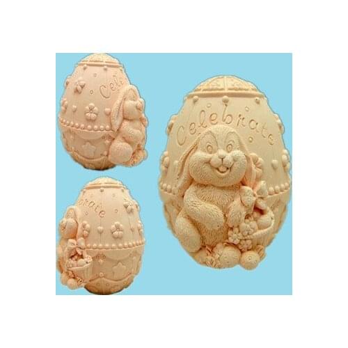 3D Easter Egg Soap Mold Silicone Mold Soap Mold Candle Molds Handmade Chocolate Animal Cake Decorating Tools Moulds PRZY 001