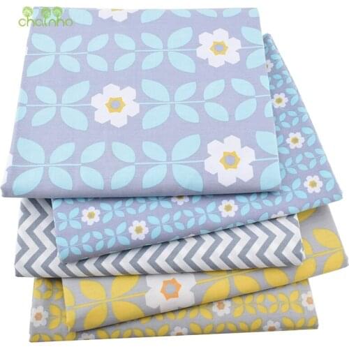 5pcs/Lot,New Twill Cotton Fabric Patchwork Gray Tissue Cloth Fat Quarter Bundle Of Handmade DIY Quilting Sewing Textile Material