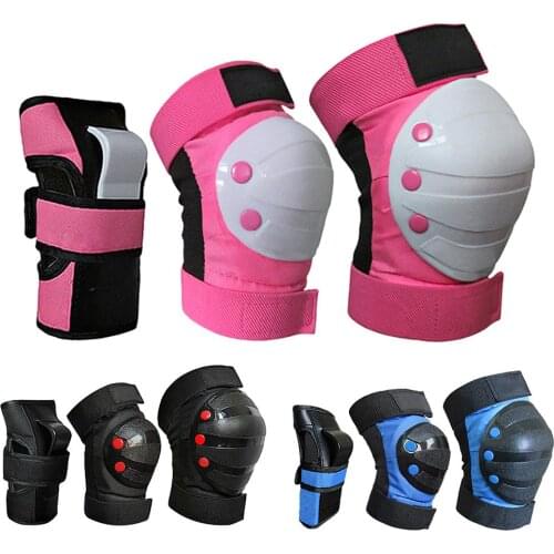 6Pcs/Set Adult Kid Roller Skating Knee Wrist Hand Brace Pads Protective Guard Outdoor Sports Accessories