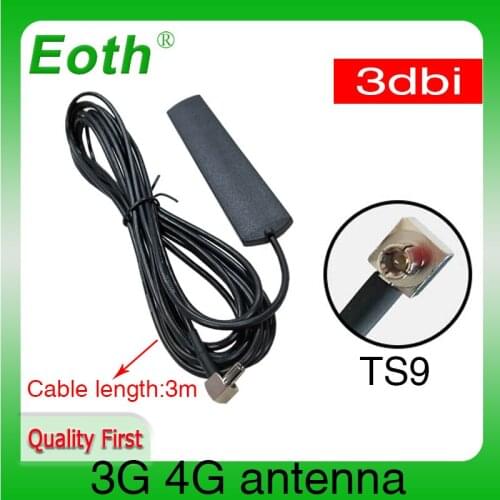 3G 4G LTE antenna TS9 male connector patch antena antenne 700-2600MHz with 3 meter extension cable for modem and router repeater