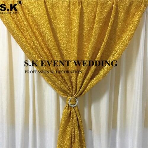 Golden Onion Cloth Shiny Sequin Backdrops,Party Wedding Photo Booth Backdrop Decoration Panel Curtain Drapes