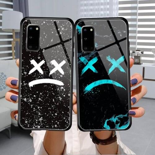 Cute rabbit Phone Case Tempered Glass For Samsung S7 S8 S9 S10E S20 21 30 Plus ultra Note 8 9 10 Plus A7 2018
