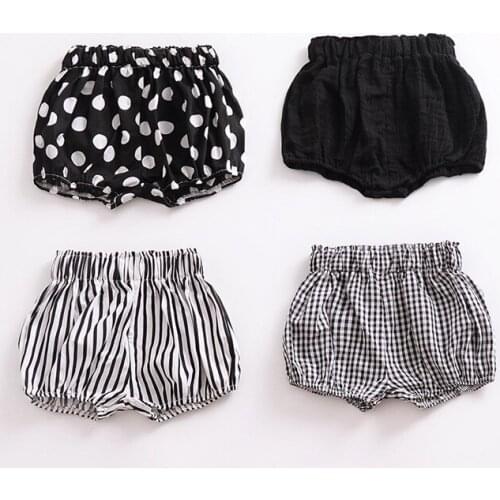 Childrens Summer Models Girls Floral Shorts Big Pp Pants Baby Girl Plaid Pants Pants Fresh Bread Shorts