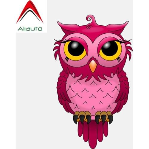 Aliauto Lovely Car Sticker Cute Red Owl Accessories High Quality PVC Decal for Volkswagen Polo Golf Ford Focus 2, 8cm*14cm