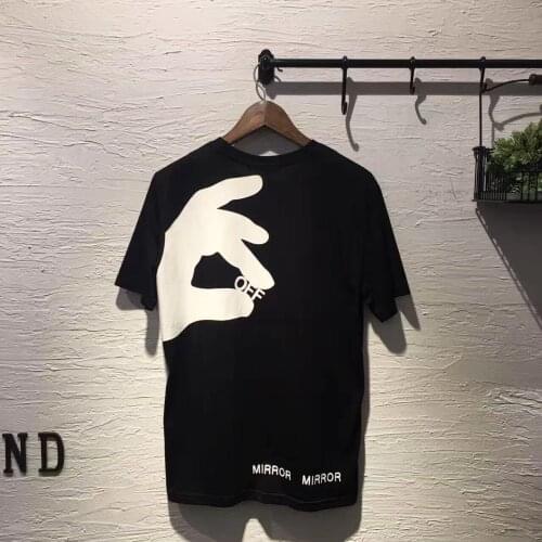 2020 New Arrival Fashion Clothing Short O-neck Off Casual T Shirt Men Hip Hop Tshirt Printing Cotton T-shirt Summer Tops Tees