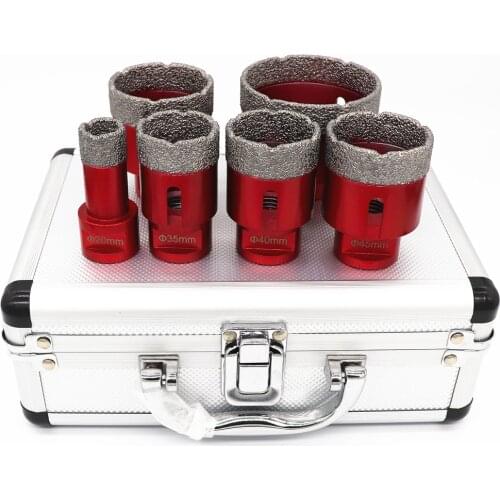 Vacuum Brazed Diamond Drill Bit Set M14 drilling Core Bits Ceramic Marble Hole Saw drill bit Set of drills 20+35+40+45+50+68mm