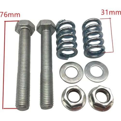 Set of 2 Pieces M10x1.25 Exhaust Bolt and Spring Kit, Repair Replacement High Performance
