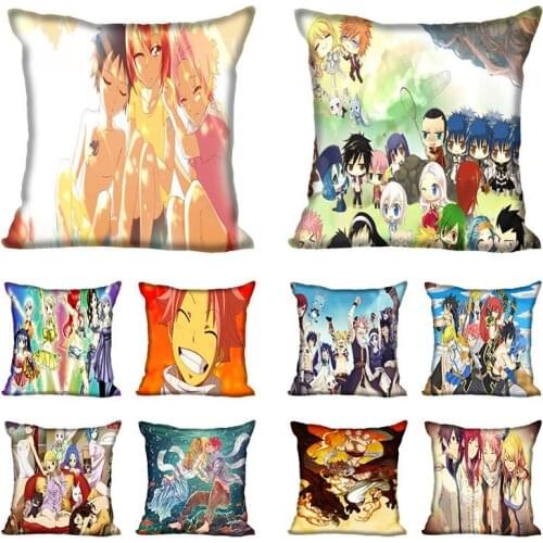 Custom Pillowcase Cover Fairy Tail Square Zipper Pillow Cover (Two Sides) Print Your Pictures Cool Pillow Cases
