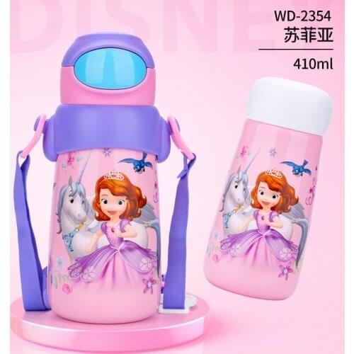 Disneys New Creative Drop Proof Leakproof Childrens Thermos with Double Lid