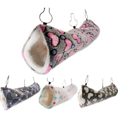 Love Heart Hamster Rat Squirrel Hanging Hammock Swing Nest Pet Cage Sleeping Bed Plush Metal Hanging Design Comfortable Pet Supp