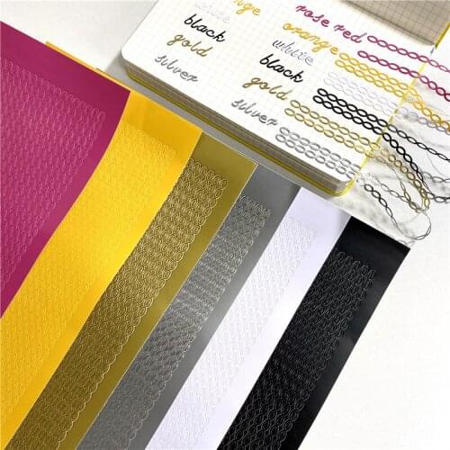 Stripe Chain Basic Sticker DIY Scrapbook Decoration Base Collage Mobile Phone Star Album Gift Decoration