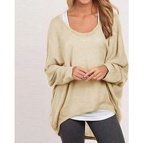 Casual Loose Knitted T-shirt Ladies Spring Autumn Fashion Long Sleeve Solid Color O-Neck Pullover Tops Black White Tee Shirts