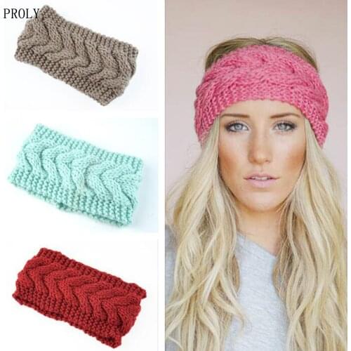 PROLY New Women Hairband Knitted Headband Girls Fashion High Elastic Hair Band Classic Headwear Adult Hair Accessories