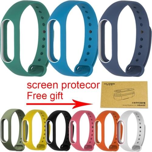 Xiaomi Mi Band 2 Bracelet Strap Miband 2 Colorful Strap Wristband Replacement Smart Band Accessories For Mi Band 2 Silicone