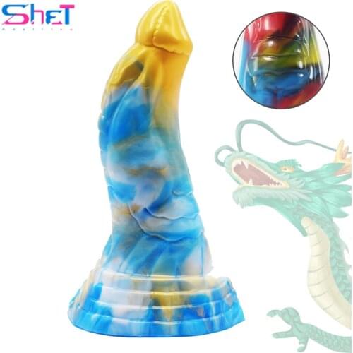 SHET 2021 Mythical Beast Big Dildo Health and Hygiene with Suction Cup Sex Toys For Women Erotic Design Flirting 18 Sex Shop