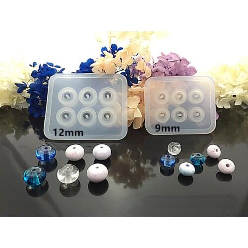 Silicone Mold 9mm 12mm 16mm Cube ball beads with hole 6 compartment epoxy Resin Silicone Mould for jewelry handmade Craft
