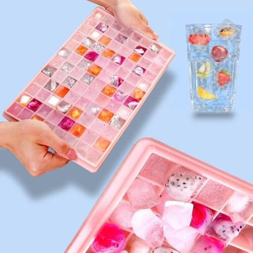 60/96 Grids Silicone Fruit Ice Cube Maker DIY Creative Small Ice Cube Mold Square Shape Mould Trays Kitchen Accessories