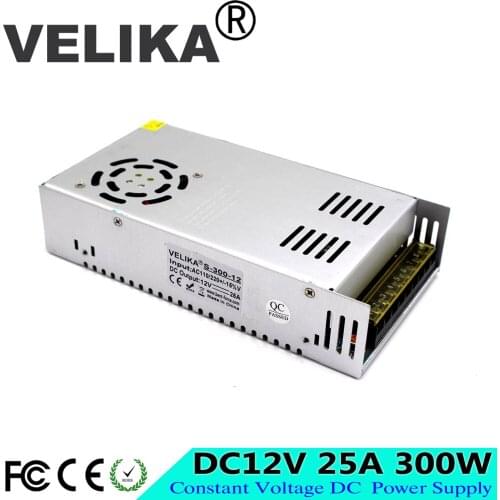 Universal Power Supply DC 12V 25A 300w Led Transformers Driver AC110V 220V to dc12V SMPS Power Adapter for strip lamp Light CNC
