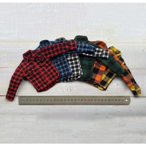In Stock 1/6 Scale Classic Coat Clothes Male Figure Accessory Plaid Shirt Clothes Model for 12'' PH TBL Action Figure Body