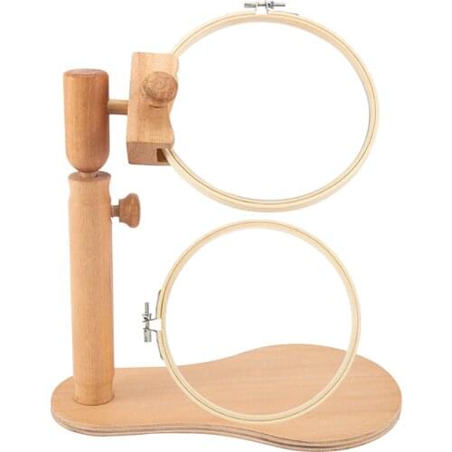Rotated Adjustable Embroidery Frame Stand with 6.7 Inch Embroidery Hoops- Cross Stitch Hoop Stand Embroidery Hoop Holder
