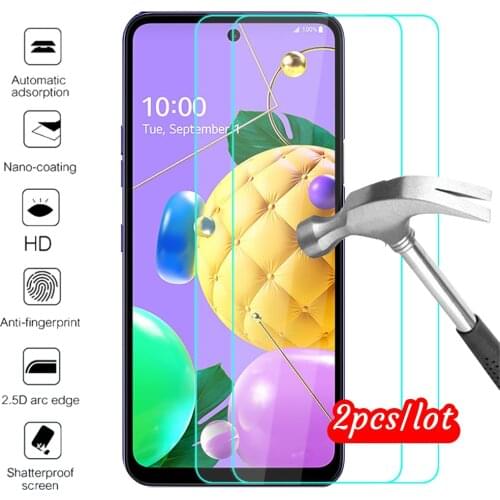 2pcs full cover for lg k52 tempered glass for lg k 52 k52 52k screen protector for lgk52 LMK520EMW protect glass sklo films