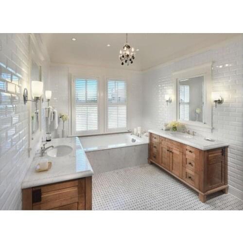 Customized white Basswood Wood Shutters window Bi-fold shutter door Plantation Sliding Shutters ws2015