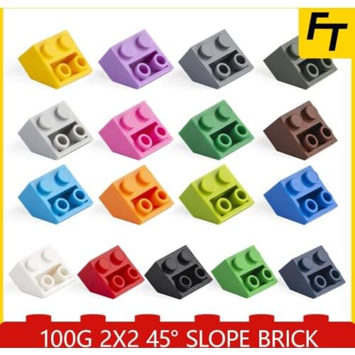 100g Small Particle 3660 MOC Building Block 2x2 45Degrees Slope Reverse Brick Accessories Building Block Castle Toys