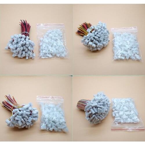 100Sets XH Pitch 2.54mm 2Pin 3Pin 4Pin 5/6/7/8/9/10 Pin Single-Head Wire To Board Connector 10cm 26AWG With Socket