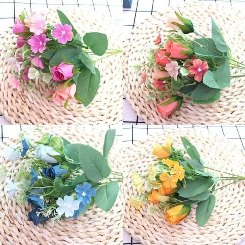 35 cm rose pink silk peony artificial flower bouquet 6 large heads cheap fake flowers, suitable for family wedding decoration in