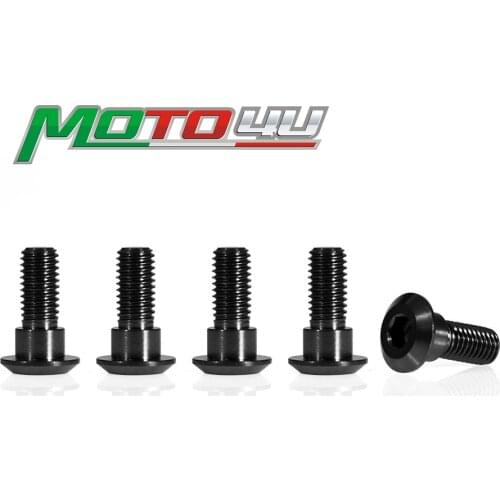 6pcs Black Bolt M8 x 22mm Titanium (Gr5) For Suzuki Disc Brake Rotor Bolts 6PCS