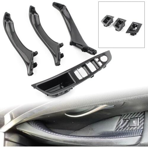 7Pcs/Set Car Styling Accessories Interior Door Trim Pull Handle Cover For BMW F10 F11 F18 5Series 2010-2017 LHD
