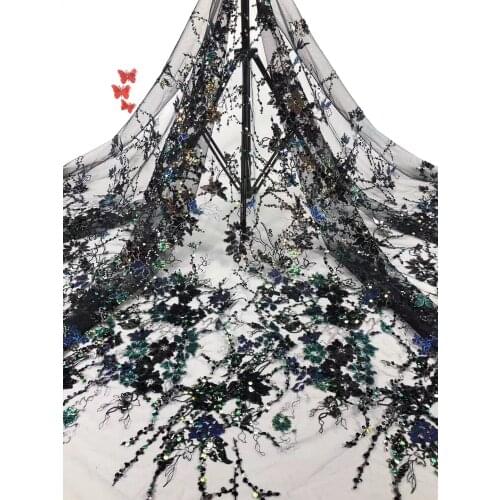 African lace fabric 2021 high-quality lace with sequined mesh lace fabric French party Nigeria lace fabric D3632