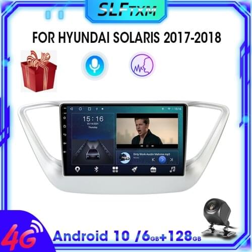 2 din Android 10.0 Car Radio Multimedia Video Player Navigation GPS Stereo for Hyundai Solaris Verna 2017-2018 2din Screen