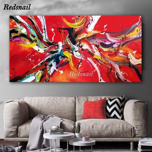 Large Red Line Abstract Painting 5D DIY Diamond painting cross-stitch Full Square/Round Diamond embroidery mosaic Wall Art EE954