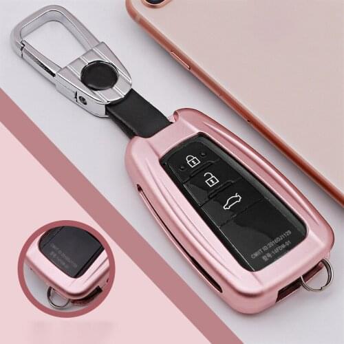 Car Key Cover Aluminum alloy Case Bag Keychain Skin Set Car accessories For Toyota Avalon 2019 2020