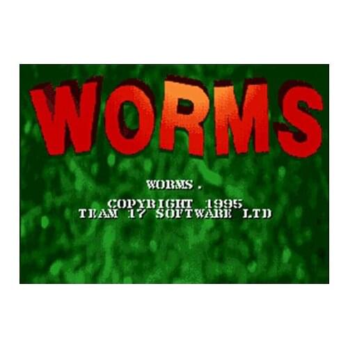 Worms NTSC Version 16 Bit 46 Pin Big Gray Game Card For USA Game Players