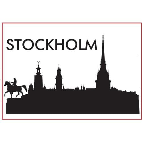 Decoration Gift Photo Magnets 78*54*3mm Stockholm Skyline Souvenir Fridge Magnets 20427