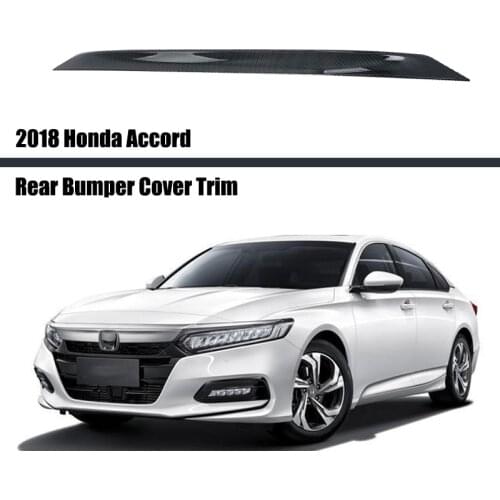 For Honda Accord 2018 2019 2020 Rear Tail Trunk Door Bumper Guard Sill Protection Panel Cover Trim ABS Accessories Fit