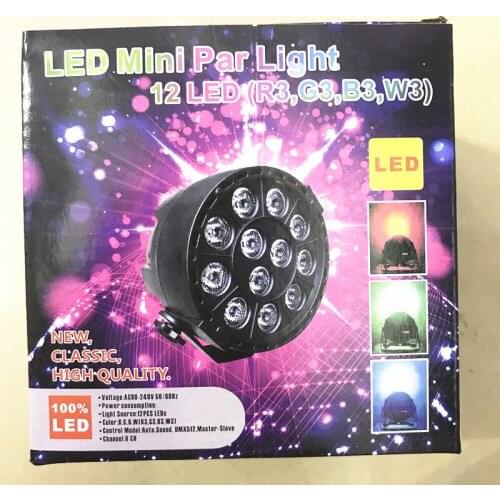 DMX512 Master Slave Flat DJ Equipments Controller 18*3W 12W RGBW RGB Led Stage Light 110V 220V Par Light With for Party Disco