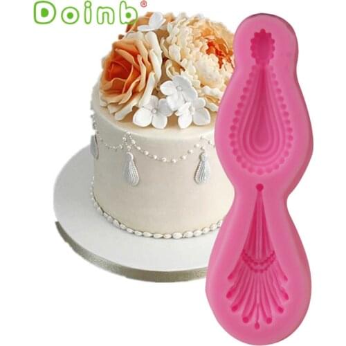 Gem Pendant Silicone Mold Fondant Cake Border Decorating Tools Chocolate Gumpaste Mould