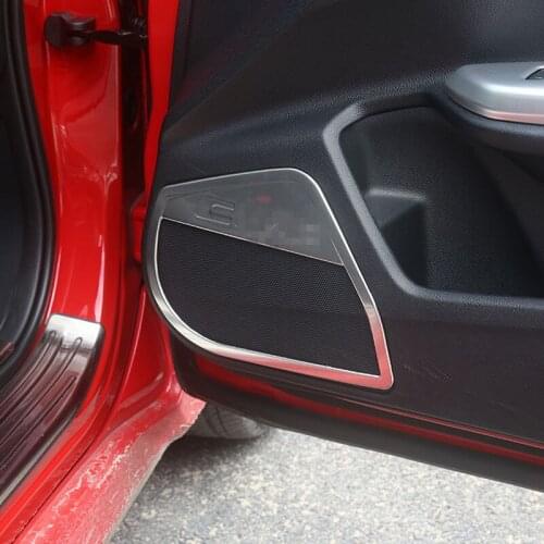Interior 2PCS Door Loudspeaker Decoration Cover Trim For Honda Civic 10th Gen 4DR 2016 2017