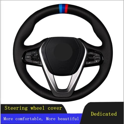 Car Accessories Steering Wheel Cover Black Artificial leather For BMW G30 530i 540i 520d 530e 2016-2018 G32 GT 630i 630d G01 X3