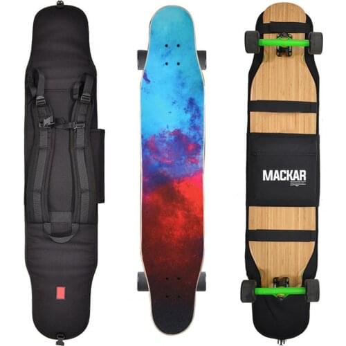 Wear-resistant skateboard backpack high-strength polyester longboard skateboard shoulder protection tote bag longboard backpack